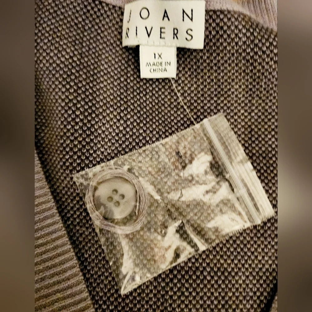 NWOT JOAN RIVERS BAUMWOLLE CARDIGAN